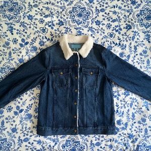 NWT Draper James Shearling Jean Jacket Size Medium (oversized)
